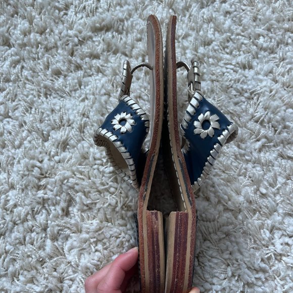 Midnight and platinum Jack Rogers USA Jacks Flat Sandal - Picture 4 of 5